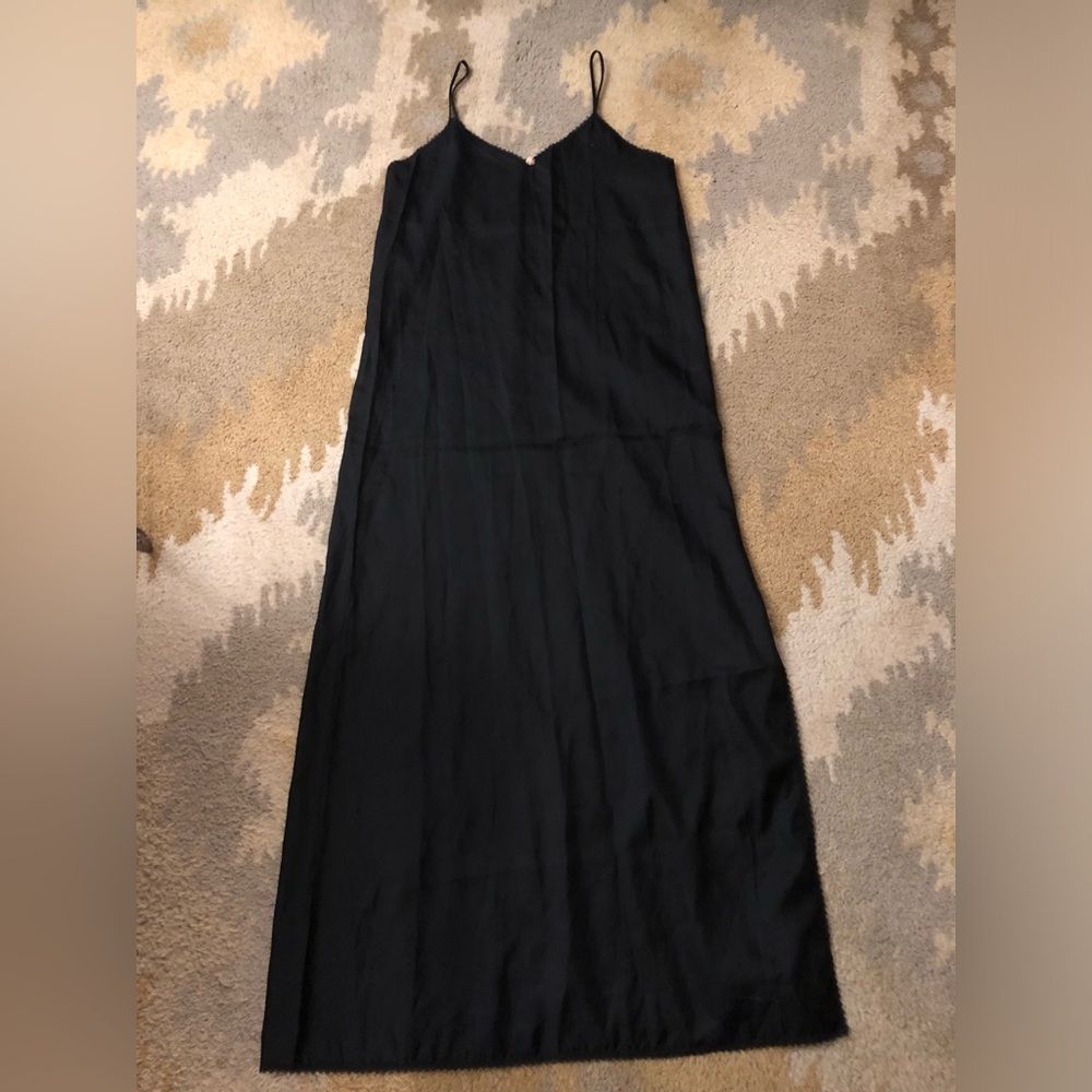 Vintage Diane Von Furstenberg DVF Black Lingerie Slip Nightgown Small (Petite)